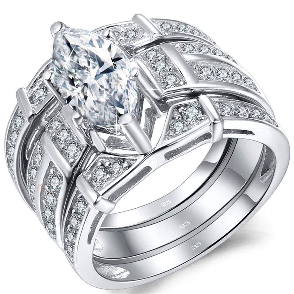 Engagement Wedding Rings Set